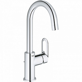 Смеситель для умывальника (раковины) Grohe BauLoop 23763000 хром латунь Водяной