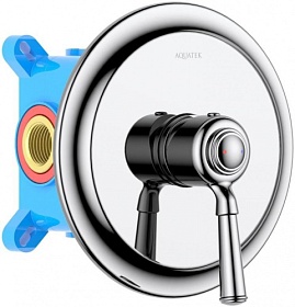 Смеситель для душа внеш. и скрытая часть (в сборе) Aquatek Классик AQ1566CR хром латунь