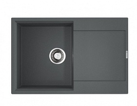 Мойка для кухни Omoikiri Daisen 78T-PL 4993525 прямоуг. 78х51 глуб. 23см (толщ.10мм) вып. 3 1/2" (врезная) крыло универсал платина