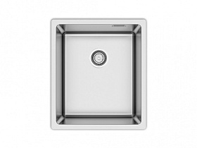 Мойка для кухни Longran Techno TEB340.400-G-10P (толщина 1мм., радиус 15мм.) прямоуг. 38х44 глуб. 20см (толщ.1мм) вып. 3 1/2" (подстольная) нержаве