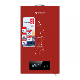 Водонагреватель Thermex S 20 MD (Art Red) газовый проточный