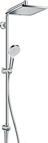 Душевая стойка с верхней тропич.лейкой (смеситель отдельно) Hansgrohe Crometta d85 мм 1-реж. 27289000 хром круглая