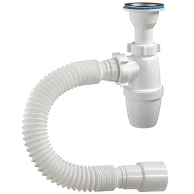 Сифон для раковины вып. 1 1/4" х 40 Orio с гофрой 40х40/50 A-32019 Водяной