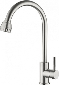 Смеситель для кухни (мойки) Ledeme L74205 матов.хром нерж. сталь