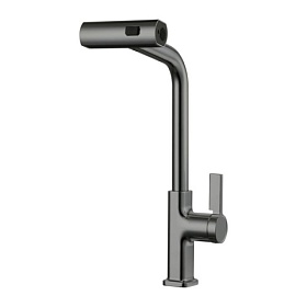 Смеситель для кухни (мойки) Ledeme H99 L 6099D-4 вытяжной излив оружейная сталь латунь