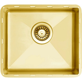 Мойка для кухни TopZero TZ RS/R10 ColorX TZ RS 451 GOLD прямоуг. 50х45 глуб. 21,5см (толщ.1,2мм) вып. 3 1/2" (подстольная) золото