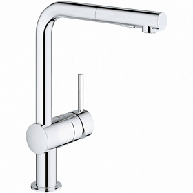 Смеситель для кухни (мойки) Grohe Minta 30274000 вытяжной излив хром латунь