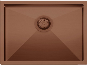 Мойка для кухни TopZero TNL/R10 ColorX TNL 550 GOLD ROSE прямоуг. 60х45 глуб. 20см (толщ.1,2мм) вып. 3 1/2" (врезная, подстольная) розовое золото Водяной