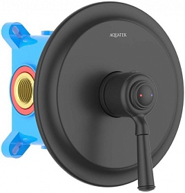 Смеситель для душа внеш. и скрытая часть (в сборе) Aquatek Классик AQ1566MB чёрный латунь