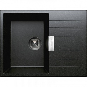 Мойка для кухни Tolero Classic TL-650.911 прямоуг. 65х50 глуб. 21,6см вып. 3 1/2" (врезная) крыло универсал чёрная