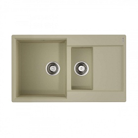 Мойка для кухни Omoikiri Daisen 86-2-BE 4993471 прямоуг. 86х51 глуб. 23,4см (толщ.10мм) вып. 3 1/2" (врезная) ваниль
