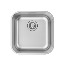 Мойка для кухни Iddis Mate MAT44S0i77 квадратная 44,6х44,6 глуб. 18см (толщ.0,8мм) вып. 3 1/2" (врезная, подстольная) хром