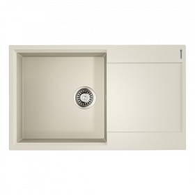 Мойка для кухни Omoikiri Daisen 86-PA 4993696 прямоуг. 86х51 глуб. 23см (толщ.10мм) вып. 3 1/2" (врезная) крыло универсал пастила