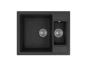 Мойка для кухни Florentina Липси 620К 20.465.D0620.302 прямоуг. 62х51 глуб. 20см вып. 3 1/2" (врезная) антрацит