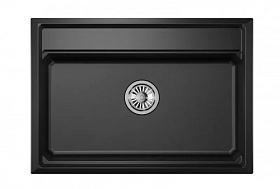 Мойка для кухни Granula KS-7301 шварц прямоуг. 73х51 глуб. 24,5см вып. 3 1/2" (врезная) шварц