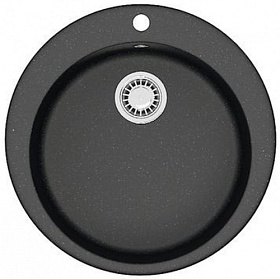 Мойка для кухни Azario Vital CS00078345 круглая 50,7х50,7 глуб. 20см вып. 3 1/2" (врезная) чёрная