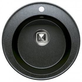 Мойка для кухни Tolero Classic R-108.911 круглая 51х51 глуб. 21,6см вып. 3 1/2" (врезная) чёрная