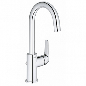 Смеситель для умывальника (раковины) Grohe BauFlow 23753000 хром латунь Водяной