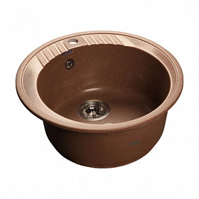 Мойка для кухни Granfest Rondo GF-R520-307 круглая 52х52 глуб. 20см вып. 3 1/2" (врезная) терракот