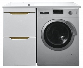 Тумба с раковиной Azario Magenta 110 левая напольная 2 выдв.ящ. белая CS00078394