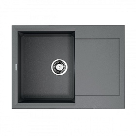 Мойка для кухни Omoikiri Sakaime 68-GR 4993545 прямоуг. 68х50 глуб. 23см (толщ.10мм) вып. 3 1/2" (врезная) крыло универсал leningrad grey