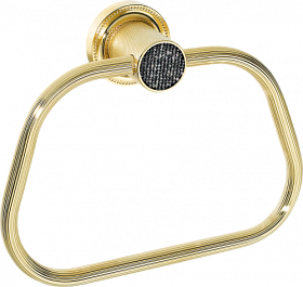 Полотенцедержатель кольцо Boheme Royal Cristal 10925-G-B золото