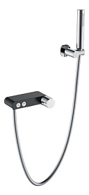 Смеситель для ванны/душа (короткий излив) Boheme Stick Black Diamond Chrome 123-BCR хром/черный латунь