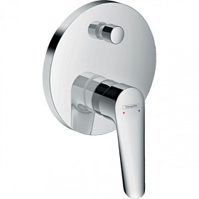 Смеситель для ванны/душа (короткий излив) (внешняя часть) Hansgrohe Logis E СМ 71404000 хром латунь