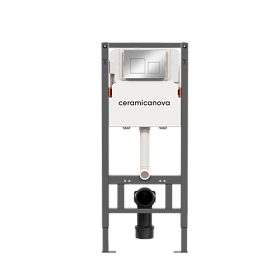 Инсталляция для унитаза Ceramica Nova Balance Square CN121002CH (3 в 1) рама с кнопкой Balance хром глянец глянец