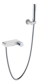 Смеситель для ванны/душа (короткий излив) Boheme Stick White Touch Chrome 123-WCR.2 хром/белый латунь Водяной