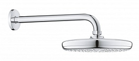 Лейка верхнего душа Grohe Tempesta 26412000 d210 мм 1-реж. хром круглая с душевым кронштейном