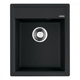 Мойка для кухни Omoikiri Daisen 42-BL 4993606 прямоуг. 42х51 глуб. 20см (толщ.10мм) вып. 3 1/2" (врезная) чёрная
