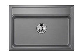 Мойка для кухни Granula KS-7301 алюминиум прямоуг. 73х51 глуб. 24,5см вып. 3 1/2" (врезная) алюминиум