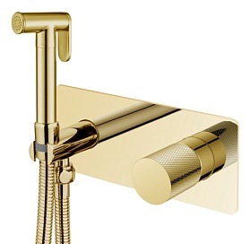 Смеситель для унитаза внеш. и скрытая часть (в сборе) Boheme Stick Gold Touch Gold 127-GG.2 с гигиеническим душем золото латунь