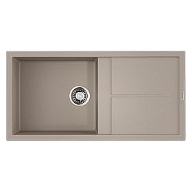 Мойка для кухни Omoikiri Sumi 100-SA 4993656 прямоуг. 100х50 глуб. 23см (толщ.10мм) вып. 3 1/2" (врезная) крыло универсал бежевая