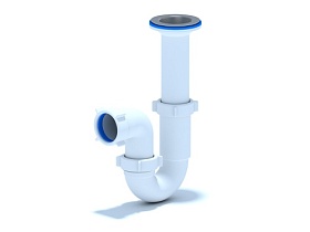 Сифон для мойки вып. 1 1/2" х 40 АНИ Пласт прямоточный D0500