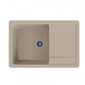 Мойка для кухни Mixline ML-GMS15 Стандарт 551146 прямоуг. 64х50,5 глуб. 18,5см вып. 3 1/2" (врезная) крыло универсал песочная