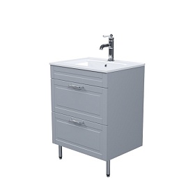 Тумба с раковиной Iddis Oxford 60 подвесная/напольная 2 выдв.ящ. светло-серый OXF60L0I95K