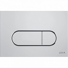 Кнопка смыва (клавиша) для инсталляции Vitra Root Round прямоугольная c овал.кнопками хром глянец 740-2280