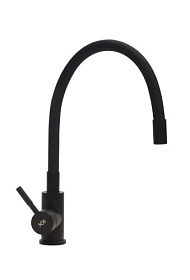 Смеситель для кухни (мойки) Ukinox UM2106 - 26 BL гибкий излив уголь нерж. сталь