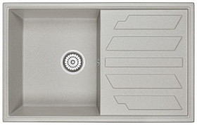 Мойка для кухни Granula GR-8002 прямоуг. 80х50 глуб. 20см вып. 3 1/2" (врезная) крыло универсал базальт