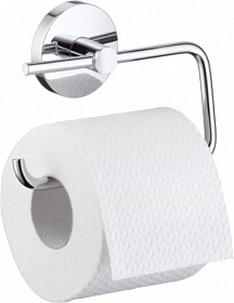 Держатель для туалетной бумаги скоба без крышки Hansgrohe Logis 40526000 хром Водяной
