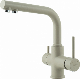 Смеситель для кухни (мойки) Lemark Comfort LM3061PGR с переключ.для фильтра питьевой воды серый латунь Водяной