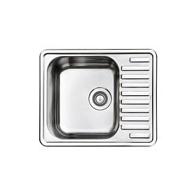 Мойка для кухни Iddis Strit S STR58SDi77S прямоуг. 58,5х48,5 глуб. 18см (толщ.0,8мм) вып. 3 1/2" (врезная) крыло универсал хром