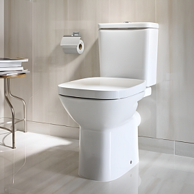 Унитаз-компакт напольный Roca Debba сид.дюр. микролифт (734299700Y) Водяной