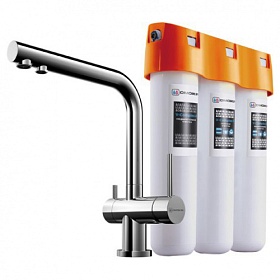 Смеситель для кухни (мойки) с водоочистителем (комплект) Omoikiri Nagano C 4146.8028 с переключ.для фильтра питьевой воды хром латунь