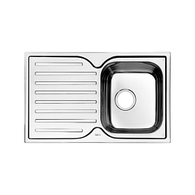 Мойка для кухни Iddis Strit S STR78SDi77 прямоуг. 78х48 глуб. 19см (толщ.0,8мм) вып. 3 1/2" крыло универсал хром