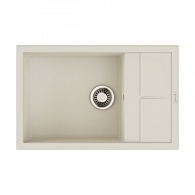 Мойка для кухни Omoikiri Sumi 78A-LB-WH 4997100 прямоуг. 78х50 глуб. 20см (толщ.10мм) вып. 3 1/2" (врезная) крыло универсал белая