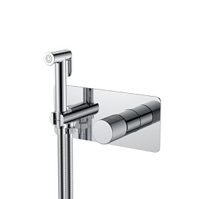 Смеситель для унитаза внеш. и скрытая часть (в сборе) Boheme Stick Chrome Spirale 127-CRCR.4 с гигиеническим душем хром латунь