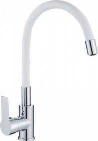 Смеситель для кухни (мойки) Haiba HB112-8 HB70112-8 гибкий излив белый латунь Водяной